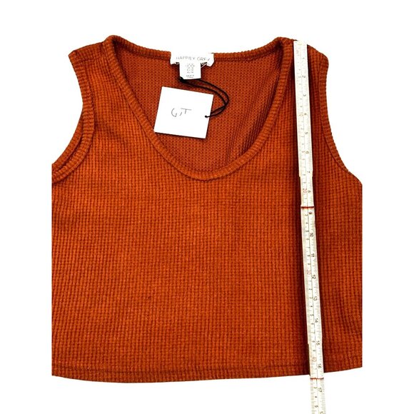 Happily Grey Womens 3-Piece Lounge Set In Rust Orange M Cardigan Tank Top & Jogg - Picture 16 of 16
